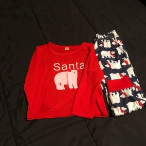 Girls HolidaySanta pajamas
